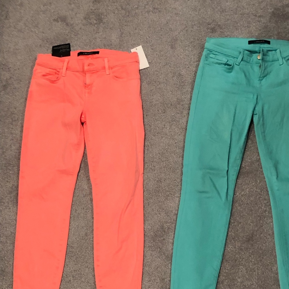 J brand-neon skinny crop low rise-2 pairs